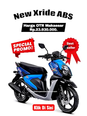 Brosur harga xride abs, brosur yamaha xride abs makassar 2026, harga motor xride abs makassar 2026, harga dan angsuran motor xride abs makassar 2026.