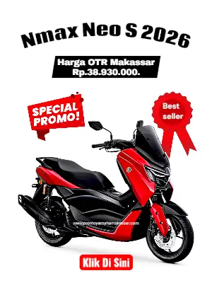 brosur nmax neo s 2026, brosur yamaha nmax neo s makassar 2026, harga motor nmax makassar 2026, harga dan angsuran motor nmax makassar 2026.