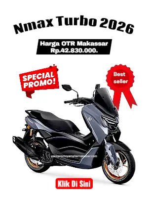 brosur nmax turbo 2026, brosur yamaha nmax turbo makassar 2026, harga motor nmax turbo makassar 2026, harga dan angsuran nmax turbo 2026.