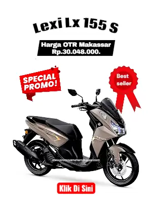 harga lexi lx 155 s, harga motor lexi lx 155 s makassar 2026, brosur yamaha lexi lx 155 s makassar 2026, harga dan angsuran lexi lx 155 s makassar 2026.