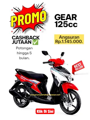 promo yamaha gear 2026, promo yamaha gear 125 makassar 2026, promo motor gear makassar 2026, kredit motor gear 125 makassar 2026.